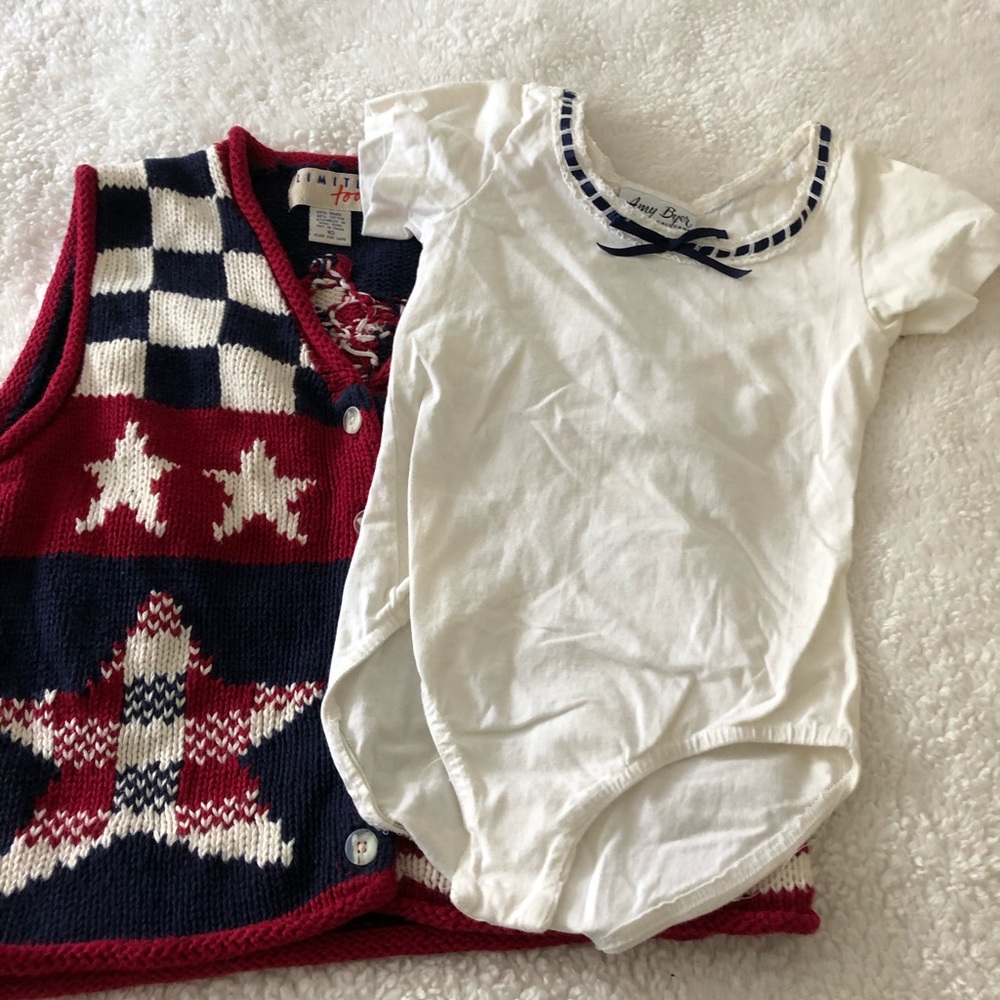 Amy Byer Body Suit Girl Size M (10/12) White